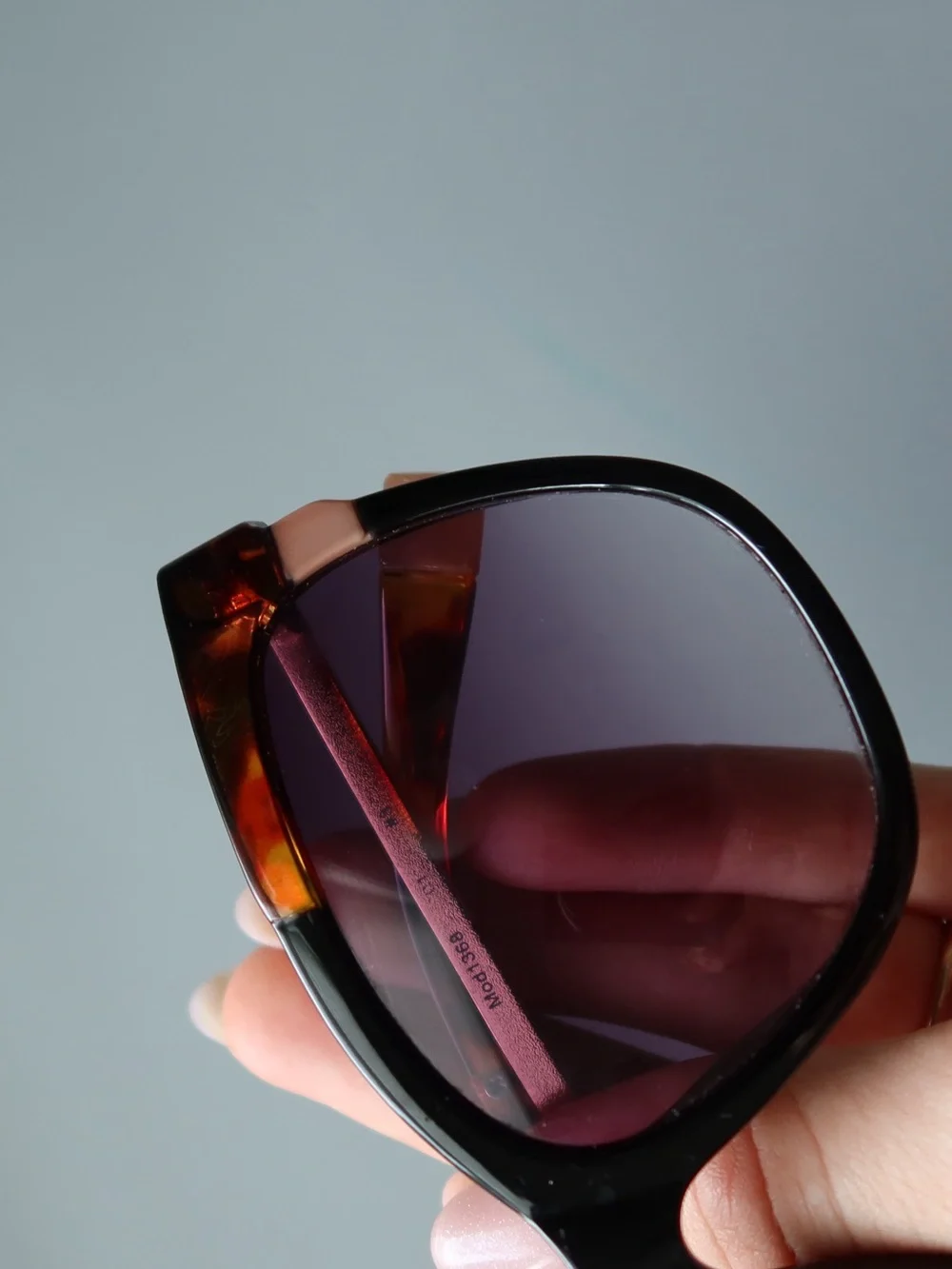 Oversized Cat Eye Sunglasses Black Tortoise Gold Tone